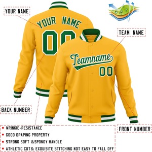 Veste universitaire personnalisée avec manches en cuir mélange de laine corps broderie Logo Applique Teamwear College Bomber Jacket Factory - Product Image 4