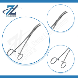 Pinzas de Histerectomía Heaney Curvas Planas de 203 mm de Largo, con una Diente, Manuales, de Acero Inoxidable, Instrumentos Quirúrgicos con Certificación CE - Product Image 4