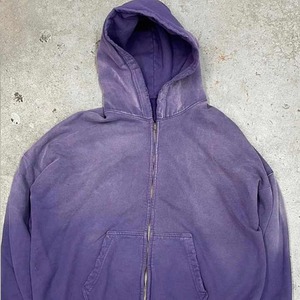 OEM Service Vente en gros Poids lourd Conception personnalisée Bon Vintage Distressed Acid Wash Zipper Hoodie pour les hommes à bas prix à vendre - Product Image 2