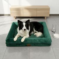 Lit pour chien rectangulaire, écologique, luxueux, imperméable, en peluche ultra-douce, amovible et lavable, en gros