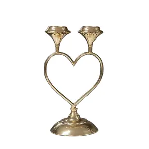 Декоративный Настольный подсвечник, оптовые поставщики, изготовленные из металлического подсвечника в форме сердца