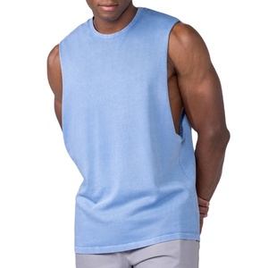 Ropa de Gimnasio, Chaleco con Aberturas Laterales, Corte Regular, Alta Calidad, Ropa Deportiva para Correr, Top Deportivo para Actividades al Aire Libre, Camiseta sin Mangas de Algodón Oversize - Product Image 2