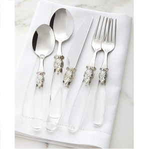 Cuillères de service en acier inoxydable, acier inoxydable, service de restauration en vrac, poli miroir, argenterie, mariage haut de gamme, couverts Royal de luxe 2023 - Product Image 6
