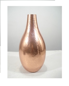 Decorative Metal <b>Copper</b> <b>Vase</b> with Hammered Texture - Product Image 2