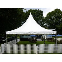 Tenda Pesta Gazebo Pagoda Rangka Aluminium Outdoor Kanopi PVC Tahan Air 3x3 5x5 6x6m Pernikahan Pameran Dagang Acara Taman