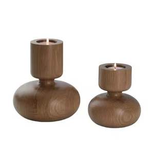 Tendance Design Meilleure Qualité Occasion Haute Qualité Fabriqué À La Main Décoration De Mariage Cylindrique Bougeoir En Bois - Product Image 4