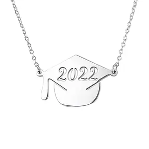 wholesale jewelry student school class of 2025 stainless steel graduation college necklace