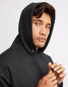 เสื้อฮู้ดของผู้ชายกระเป๋าผ้าฝ้ายเฮฟวี่เวท - Product Image 3