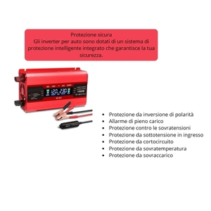 อินเวอร์เตอร์อัตโนมัติ 12V เป็น 230V 650W (1500W พีค) พร้อมหน้าจอ LCD พอร์ต USB 2 ช่อง ปลั๊ก EU พัดลมในตัว แปลงแรงดันไฟฟ้าอัตโนมัติ - Product Image 6