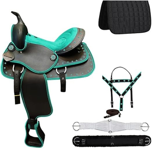 Sillín de caballo de cuero occidental resistente de alta calidad con Árbol de madera y juego de tachuelas con logotipo personalizado - Product Image 5