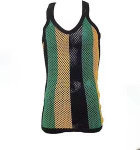 Mens cao cấp 100% bông lưới chuỗi <span class=keywords><strong>vest</strong></span>, Fishnet không tay Tank Top cho nam giới - Product Image 1