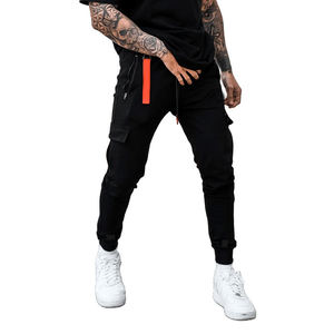 Wholesale Custom Logo Lightweight <b>Lace</b> Canvas Men's Sweatpants Breathable <b>Elastic</b> Waist Fleece Jogger Pants - Product Image 6