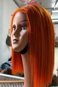 <b>Cheap</b> Virgin Human Hair Customizable Lace Front <b>Wig</b> Dye Color Top Quality Lace Frontal <b>Wig</b> Hair With Wefted Back. - Product Image 4