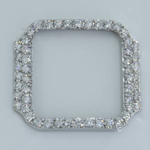 Accessoires de montre en diamant Moissanite en acier inoxydable avec cadran iWatch glacé 40mm personnalisable avec lunette Logo personnalisable - Product Image 1