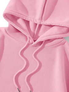 Tops bordados e impresos personalizados con bolsillo de canguro con capucha y cordón de manga larga para mujer de alta calidad para Otoño e Invierno ¡Oferta! - Product Image 4