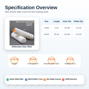 <span class=keywords><strong>Rullo</strong></span> per Pittura OEM da 4 Pollici, Mini <span class=keywords><strong>Rullo</strong></span> <span class=keywords><strong>a</strong></span> Pollice con Copertura in Lana Corta, Telaio <span class=keywords><strong>a</strong></span> Sgancio Rapido, Garanzia di 3 Anni, <span class=keywords><strong>Rullo</strong></span> Ricaricabile per Pittura - Product Image 4