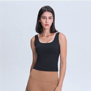 Camiseta sin mangas con estampado de logotipo personalizado de alta calidad para mujer, camiseta sin mangas de algodón suave transpirable con cuello redondo para mujer - Product Image 4