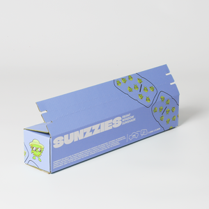 Boîte-cadeau bleue ondulée faite à la main avec fermeture à glissière impression 4C doublure en éponge pour <span class=keywords><strong>l</strong></span>'emballage de crème pour le visage de cosmétiques pour les petites entreprises - Product Image 6