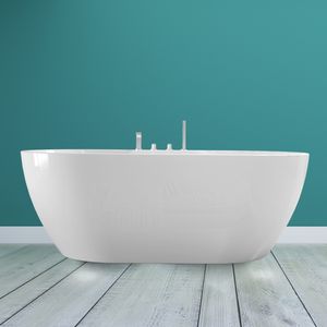 Baignoire autoportante en acrylique blanc brillant 3 Sizes-170x80x60 cm Forfait 1 baignoire moderne - Product Image 3