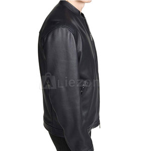 Outdoor Use <b>Leather</b> <b>Jacket</b> Stand Collar <b>Men</b> <b>Leather</b> <b>Jacket</b> Wholesale Plus Size <b>Leather</b> <b>Jacket</b> - Product Image 5