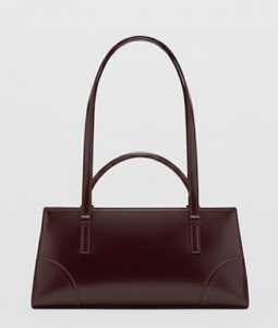 Sac à main en cuir bordeaux pour femme, style vintage des années 90, sac à main minimaliste, tendance Y2K, bandoulière réglable, résistant à l'eau, fermeture éclair - Product Image 4