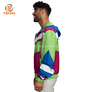 Chaqueta cortavientos para mujer personalizada al por mayor 2024 tela resistente al viento impermeable ropa activa al aire libre con cuello con capucha - Product Image 2