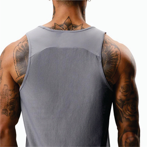 Men's Custom Polyester Sporty <b>Singlet</b> Quick-Drying Summer Vest with Breathable Muscle Sleeveless for Gym Bodybuilding & <b>Running</b> - Product Image 6