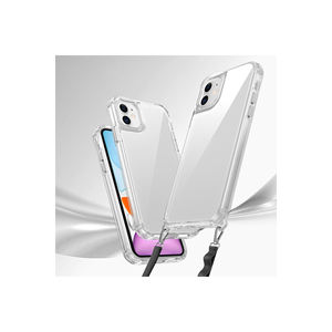 Funda de Silicona Transparente Premium para iPhone 11, 11 Pro, 7 Plus, con Correa Cruzada Desmontable y Cubierta Protectora a Presión - Product Image 2