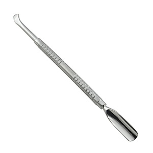 Poussoir à cuticules en acier inoxydable à double extrémité Outil de pédicure en métal pour le nettoyage des cuticules et des doigts - Product Image 2