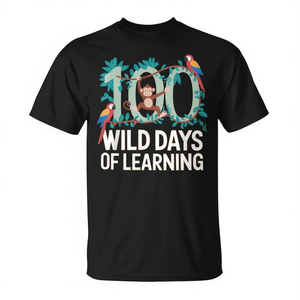 Camiseta Escolar Wild Learning Jungle Monkey, Producto Promocional 100% Wild Days - Product Image 2