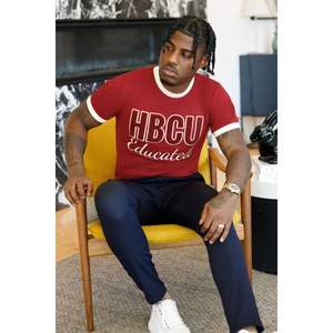 HBCU instruit marron neutre Chenille broderie t-shirt coton hommes t-shirt personnalisé université fabricant de vêtements approvisionnement en vrac - Product Image 1