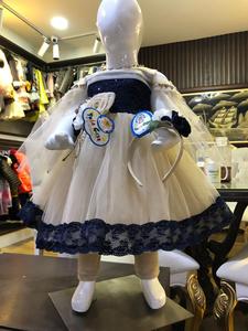 Nouvelle robe de corps en satin à motif floral pour bébé fille avec manches spéciales et décoration florale au genou pour les fêtes de printemps - Product Image 4