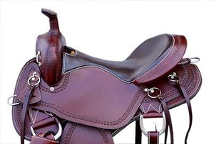 Silla de Montar Western para Caballo, Cuero Genuino de Vaca, Resistente, para Barril, 100% Calidad Premium, Tamaño del Asiento Disponible de 10 a 16 Pulgadas - Product Image 2