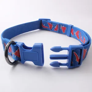 Meilleure qualité personnalisable luxe Nylon Polyester collier pour animaux de compagnie plume décoration rupture boucle petit quantité minimale de commande pour chiens laisses pour animaux de compagnie - Product Image 2