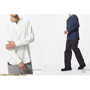 <b>Henley</b> Organic Cotton Men's Long Sleeve T-<b>Shirt</b> Eco-Friendly Slim Fit Design with Buttons 300 Grams Fabric Weight - Product Image 1