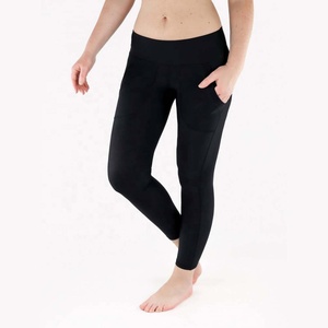 Leggings de sport pour femme, taille mi-haute, couleur unie, avec logo personnalisé, effet ventre plat, respirants, écologiques, pour yoga, entraînement, gym, fitness et course à pied - Product Image 1
