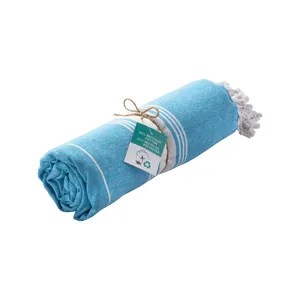 Pareo da Spiaggia in Cotone Riciclato, Accessori Sostenibili - Product Image 4