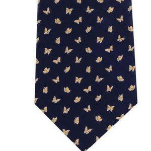 For Tommy for Hilfiger Men's Mini Butterfly Jacquard Silk Tie <b>Yellow</b> Regular Size-Casual <b>Wool</b> and Polyester Material Great for - Product Image 3