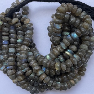 8mm 10mm 12mm Labradorite grise naturelle lisse Rondelle perles de pierres précieuses brin au prix du revendeur en gros pierres semi-précieuses en vrac - Product Image 2
