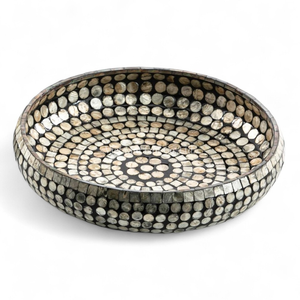 Cuencos Decorativos de Nácar, Cuencos Artesanales con Incrustaciones de Concha, Material Natural Ecológico para Mesa del Hogar - Product Image 1