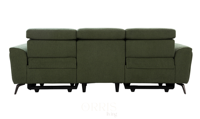 Ensemble de canapés inclinables modernes au design unique, rembourrés en mousse, avec dossier haut et coussin, couleur personnalisable, pieds en métal, pour centres commerciaux et villas