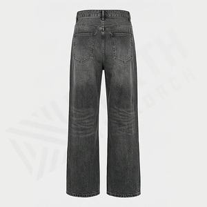 กางเกงยีนส์ทรงตรงขากว้างสไตล์วินเทจสำหรับผู้ชาย สีสันตามสั่ง ลุคเท่ๆ แบบสตรีท ซักฟอกแล้ว รุ่นใหม่สำหรับฤดูร้อน - Product Image 2