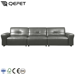 Salon de luxe <span class=keywords><strong>moderne</strong></span> canapé en cuir véritable sans fonctions conçu pour la détente et la lecture - Product Image 2