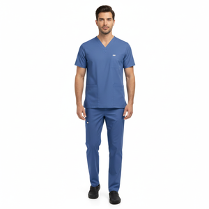 Tenues de travail durables pour hommes, tissu léger, coupe confortable, idéal pour les professionnels de la santé en milieu hospitalier, clinique, opérations quotidiennes - Product Image 5