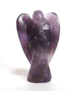 Figuras de Ángel de amatista Feng Shui talladas a mano de 2 pulgadas, piedras preciosas de cristal Natural, piedra curativa, amor de bolsillo - Product Image 6
