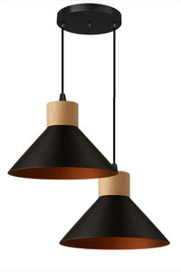 Lámpara Colgante Negra de Hierro con Altura Ajustable, Regulable, E27, CRI, Luz Blanca Cálida Suave, para Techo, Ideal para el Hogar - Product Image 2