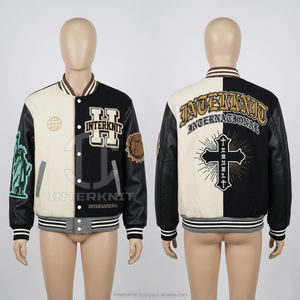 Veste universitaire personnalisée pour homme, en laine avec manches en cuir, veste de baseball universitaire, fabricant de vestes universitaires, logo brodé - Product Image 5