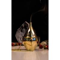Encensoir religieux décoratif en argent, avec croix gravée, fait main, moderne, de qualité supérieure, pour présentation sur table ou en église