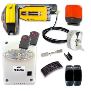 Kit de porte automatique traditionnelle durable ELSAMEC, kit complet, télécommande, installation par vis, robuste, aluminium, acier, plastique, 1 an de garantie - Product Image 1