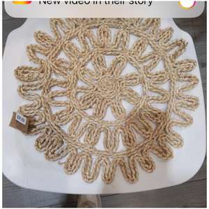 Decoración de Mesa de Macramé, Mantel Individual Hecho a Mano, Manteles Individuales Bohemios, Mantel Individual de Algodón Tejido con Flores para Mesa de Comedor y Cocina - Product Image 3